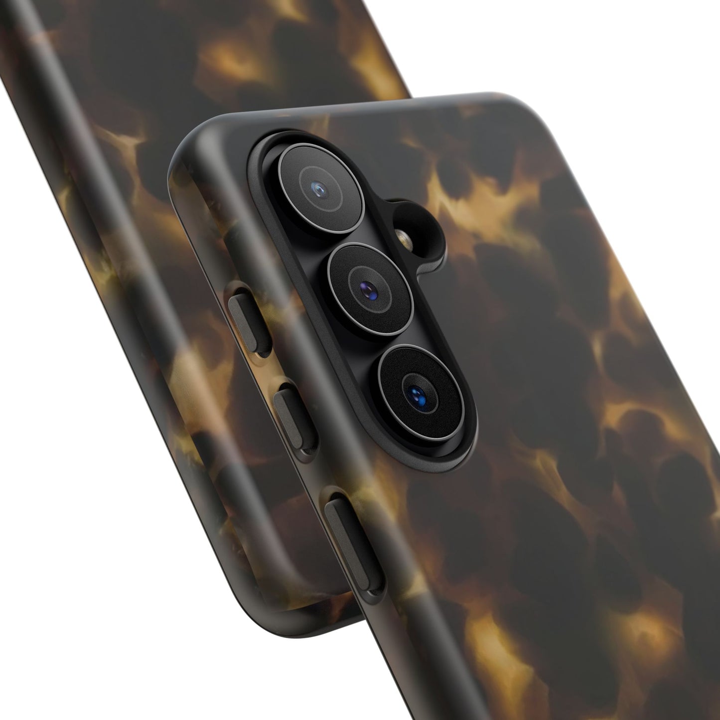 Tortoiseshell Phone Case — Protective Tough Case with Classic Brown Pattern