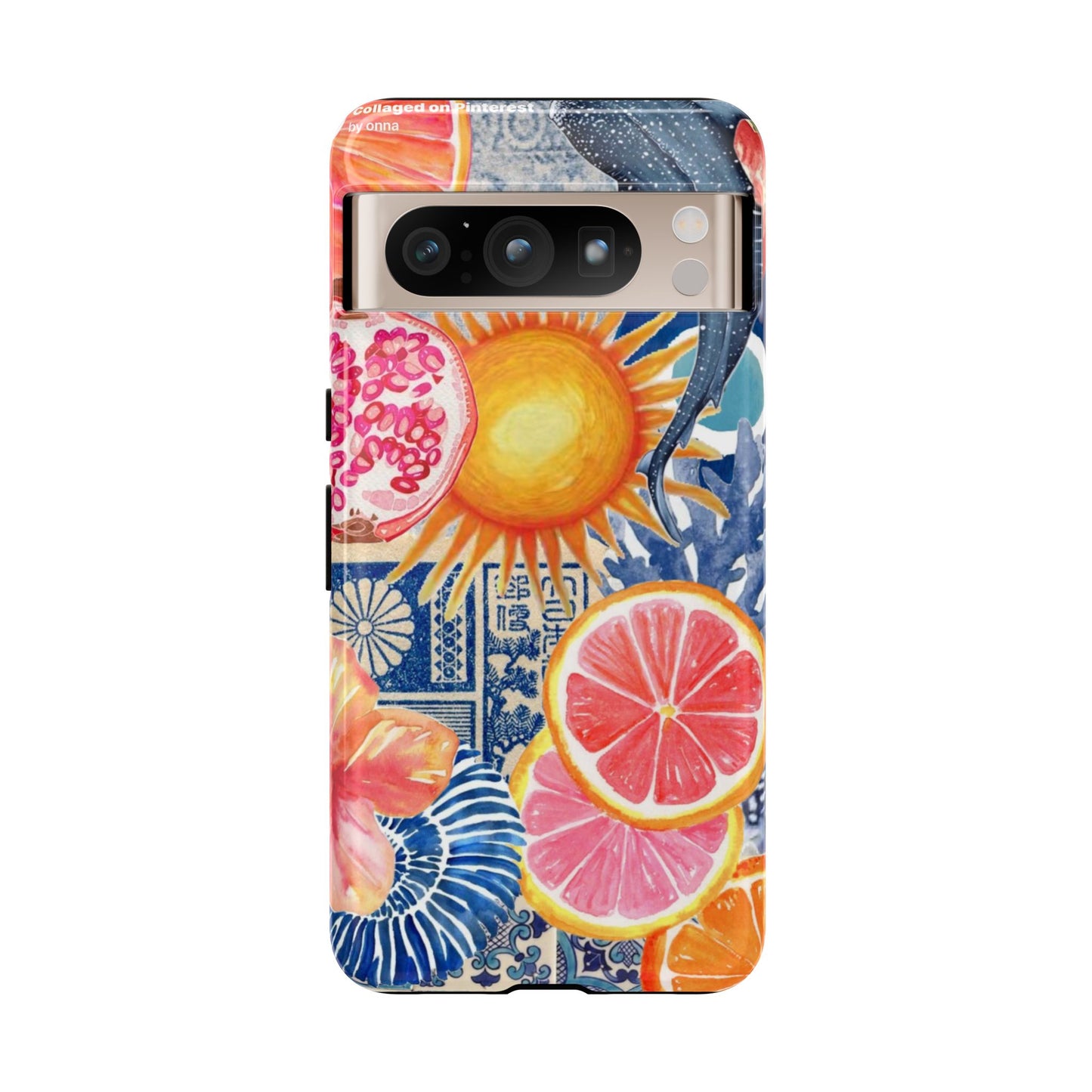 Tough Cases — Tropical Citrus Sun & Dolphin Phone Case