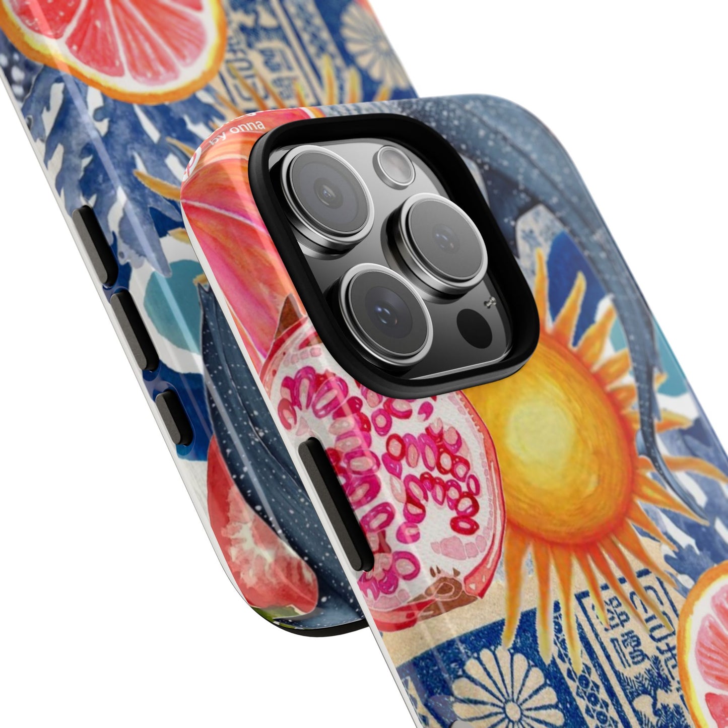 Tough Cases — Tropical Citrus Sun & Dolphin Phone Case
