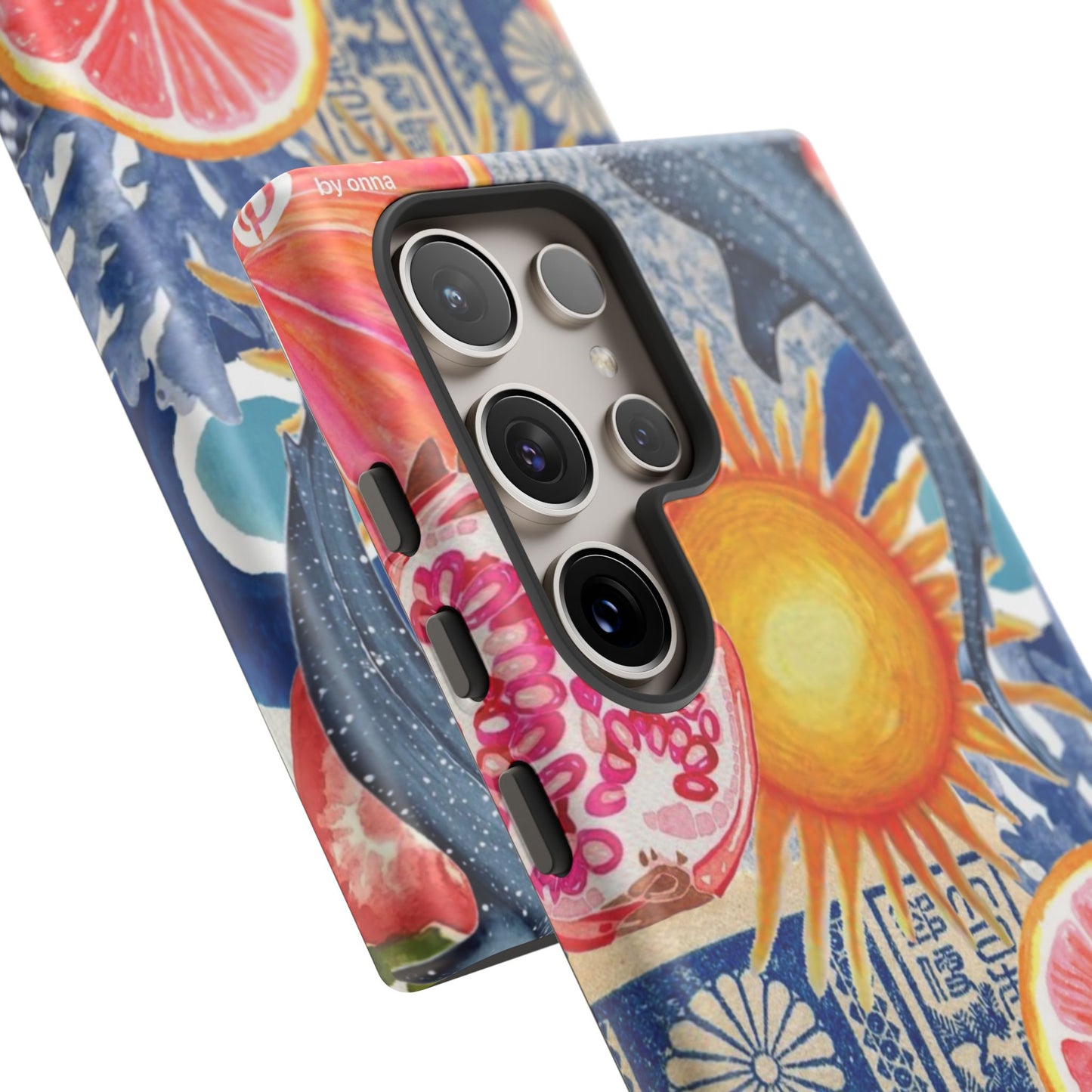 Tough Cases — Tropical Citrus Sun & Dolphin Phone Case