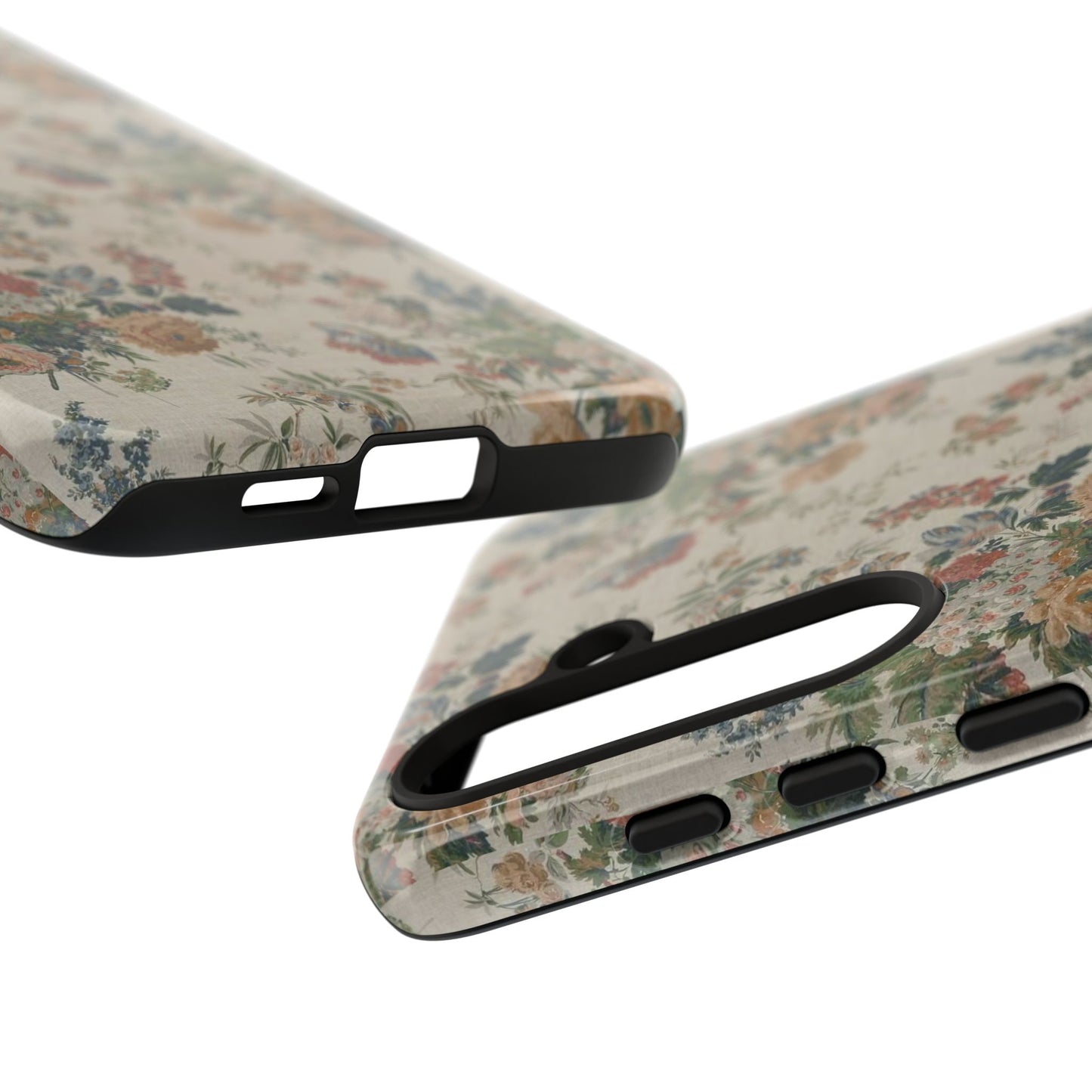 Floral Vintage Tough Phone Case – Antique Rose Pattern