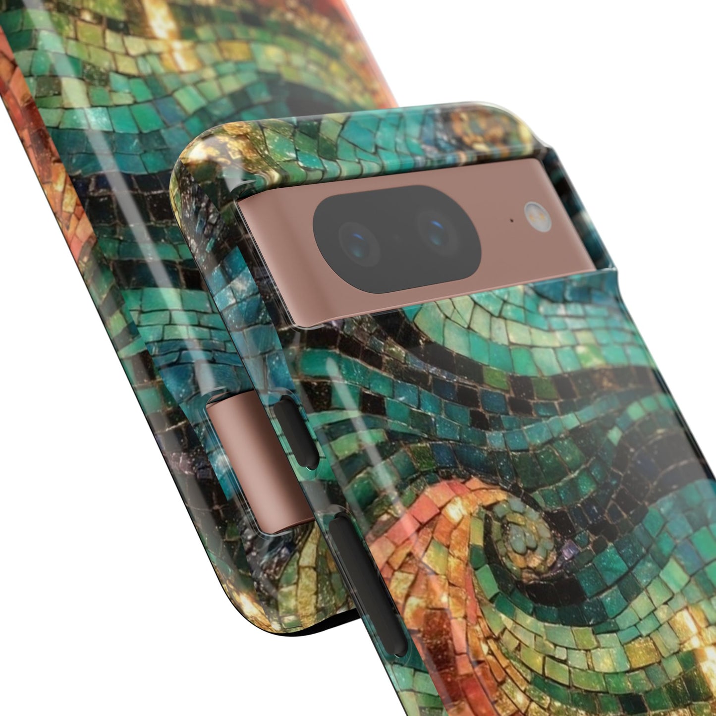 Mosaic Wave Phone Case – Colorful Artistic Tile Design Tough Case