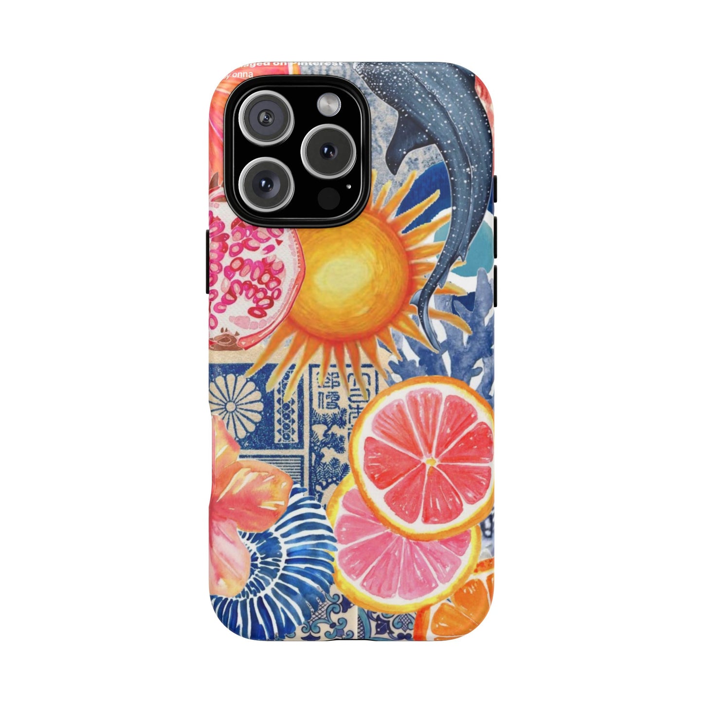 Tough Cases — Tropical Citrus Sun & Dolphin Phone Case