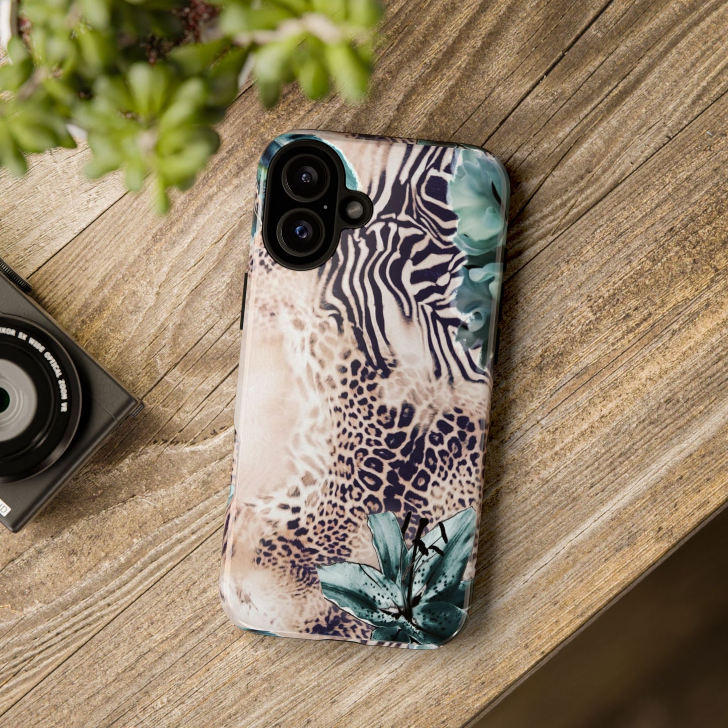 Tough Cases - Tropical Leopard & Zebra Phone Case