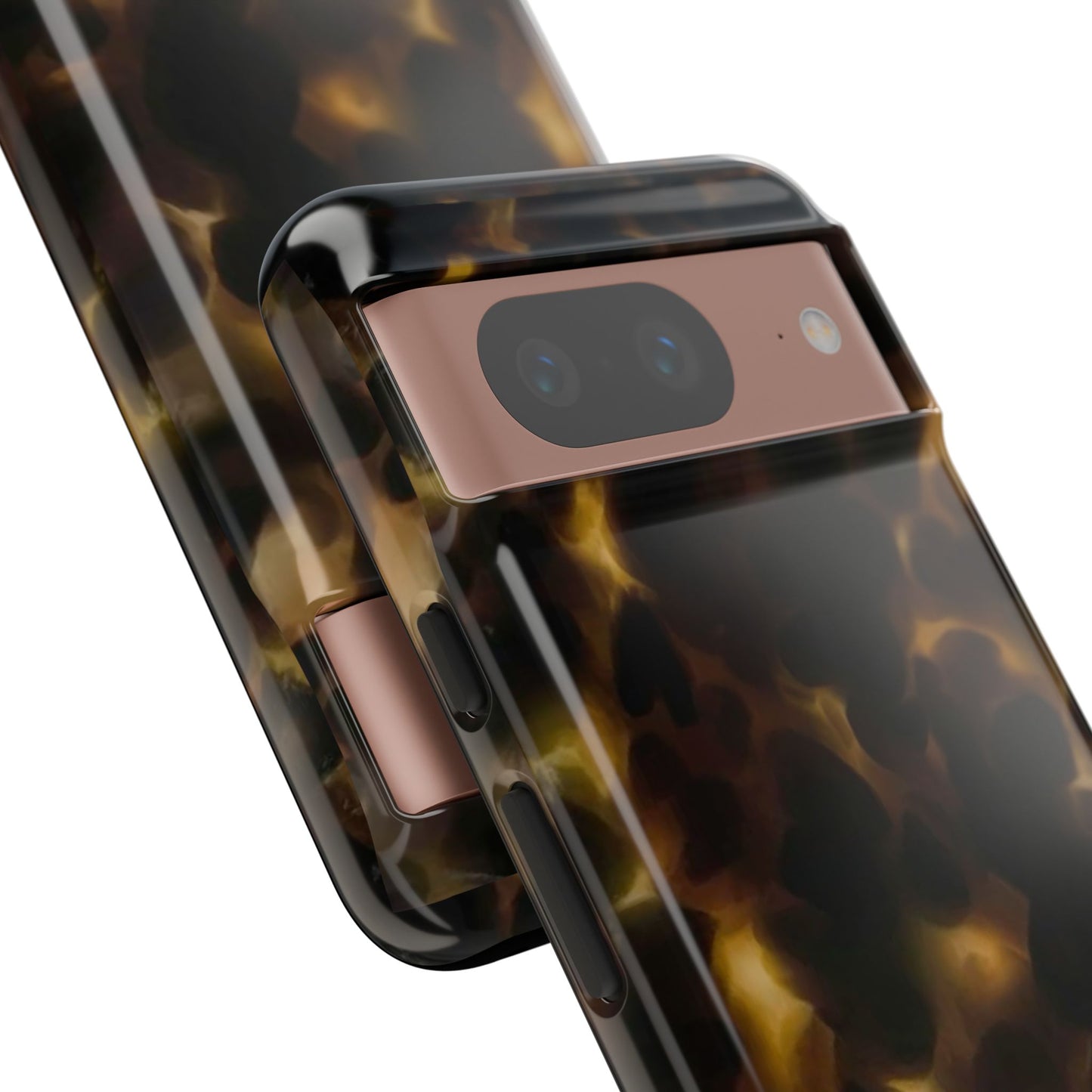 Tortoiseshell Phone Case — Protective Tough Case with Classic Brown Pattern