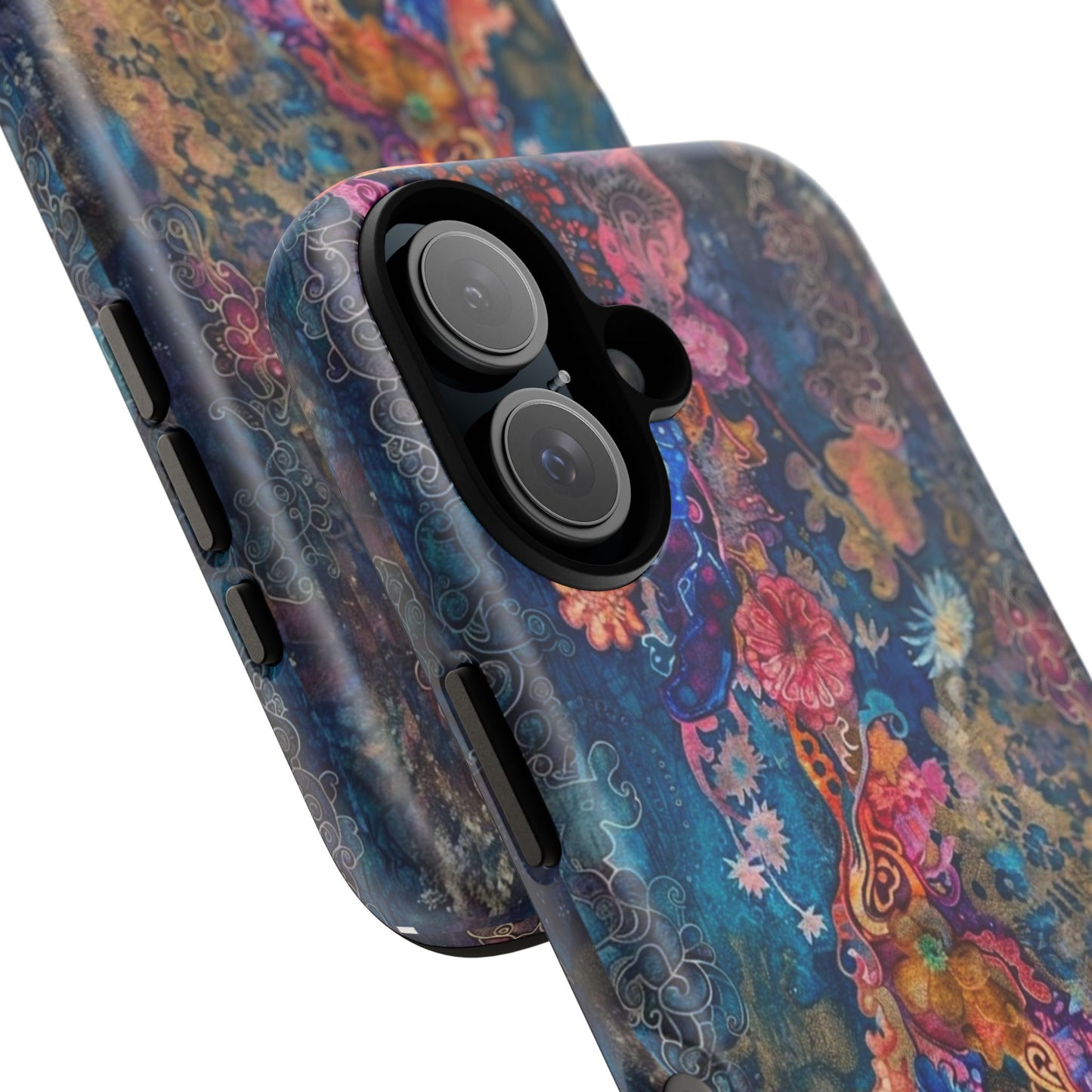 Phone Case - Colorful Floral Tiger Tough Case