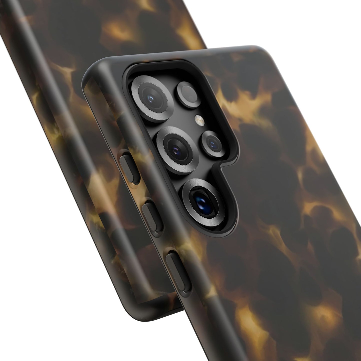 Tortoiseshell Phone Case — Protective Tough Case with Classic Brown Pattern