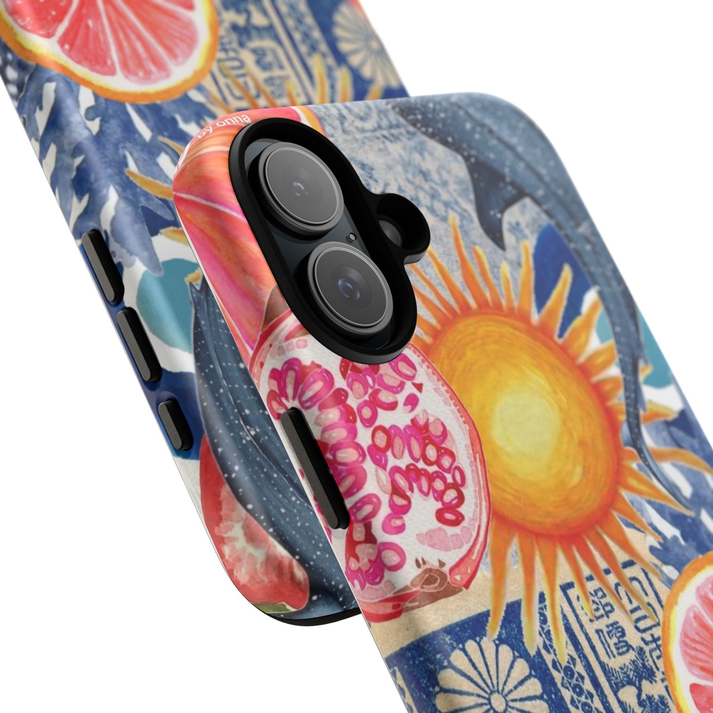 Tough Cases — Tropical Citrus Sun & Dolphin Phone Case