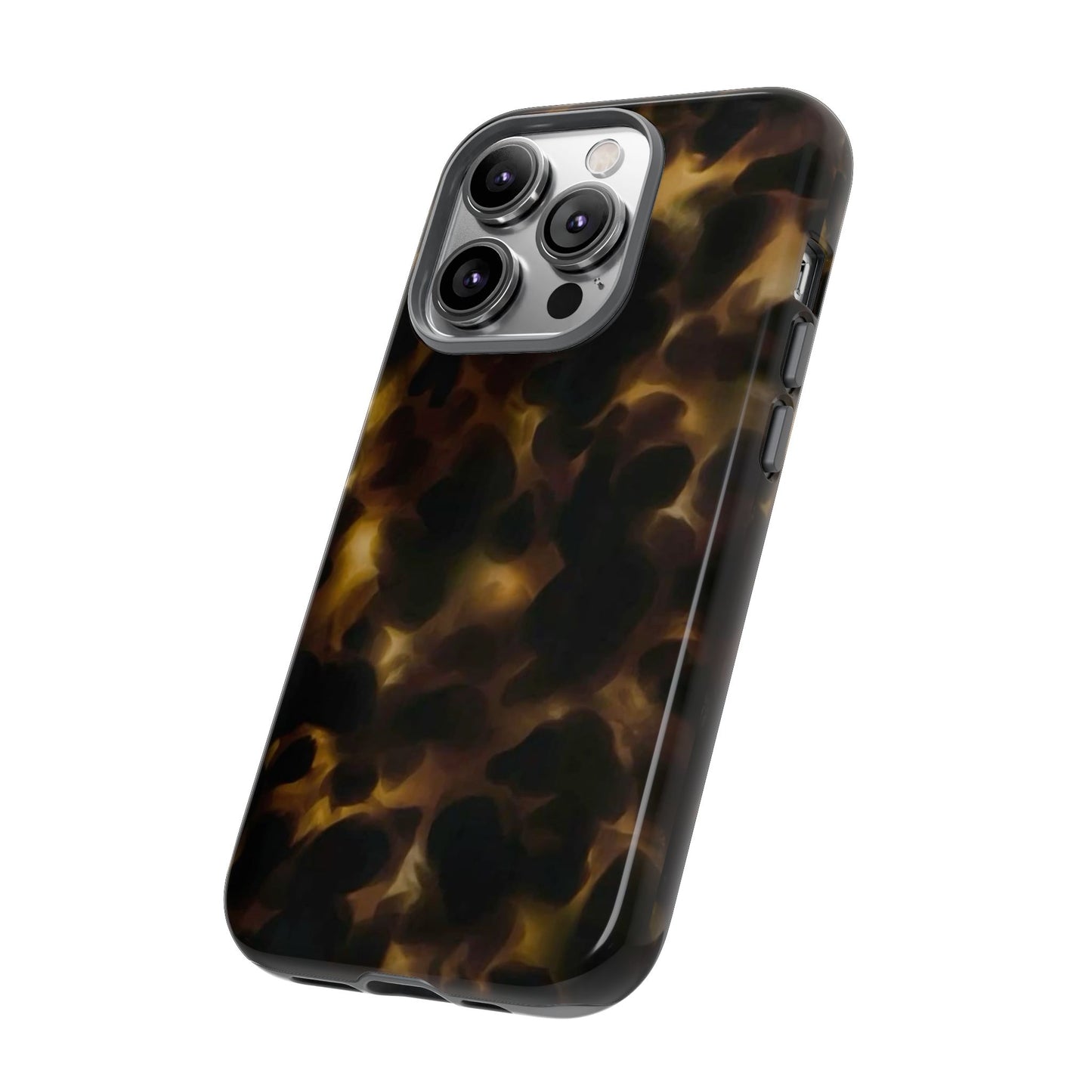 Tortoiseshell Phone Case — Protective Tough Case with Classic Brown Pattern