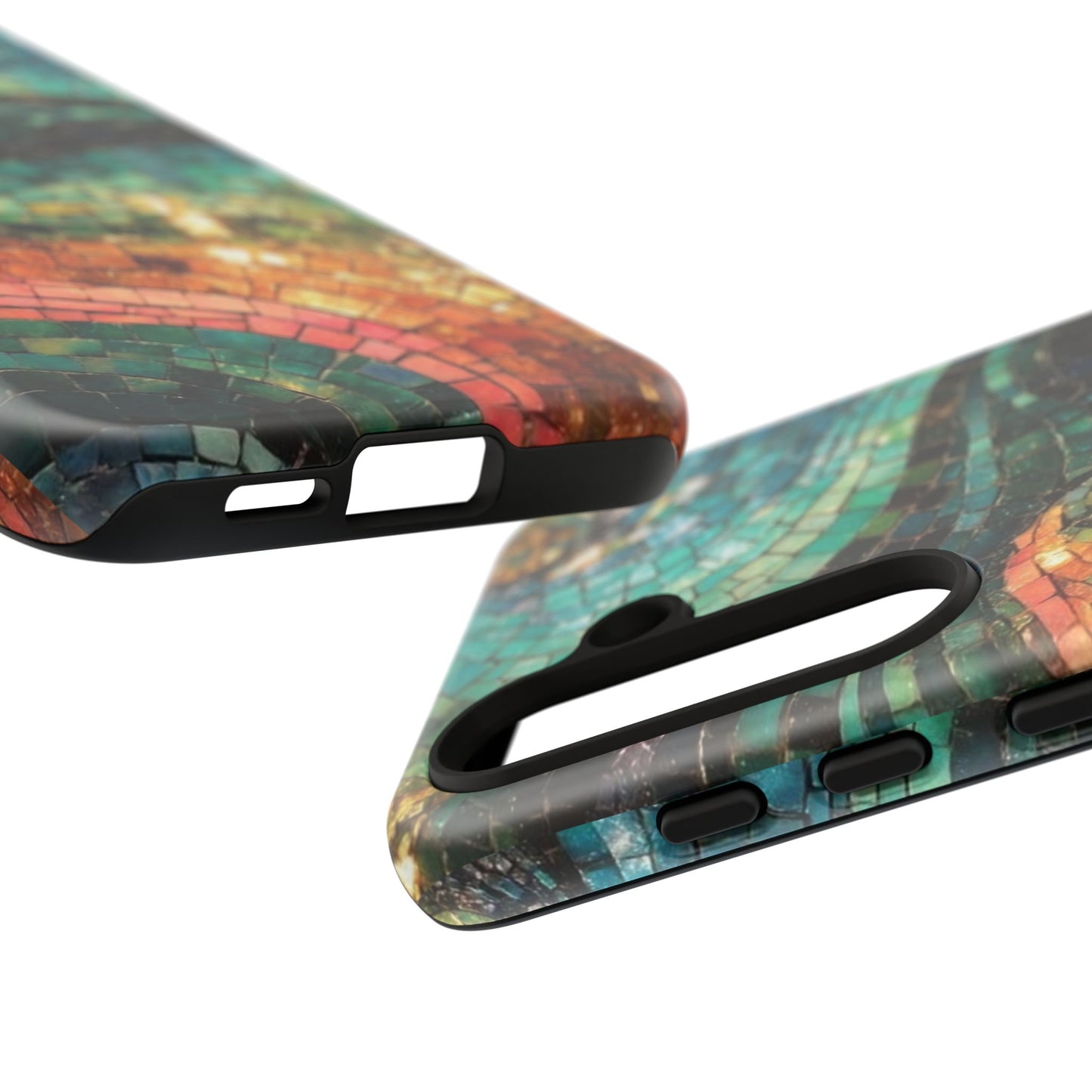 Mosaic Wave Phone Case – Colorful Artistic Tile Design Tough Case