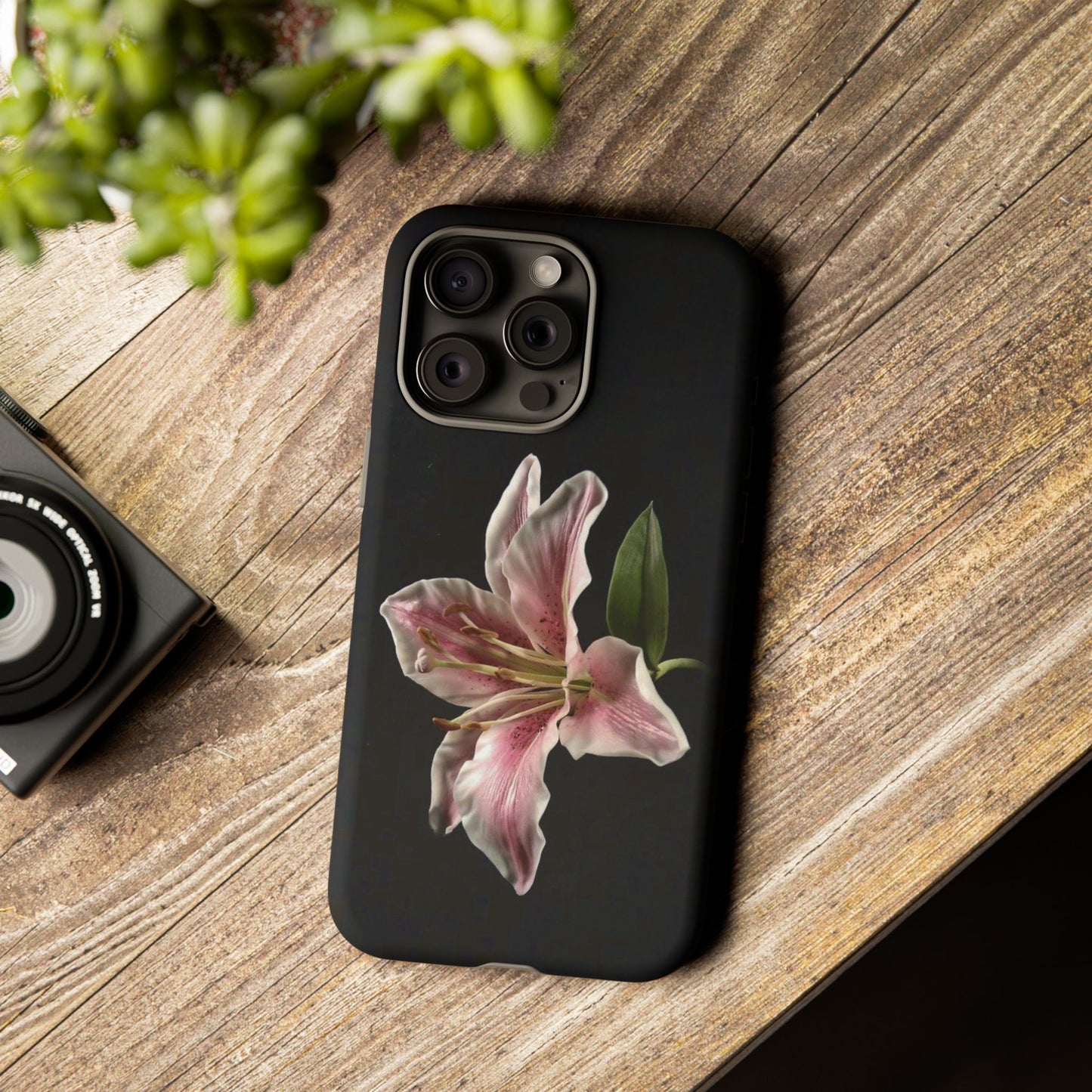 Pink Lily Tough Phone Case — Slim Protective Floral iPhone Cover