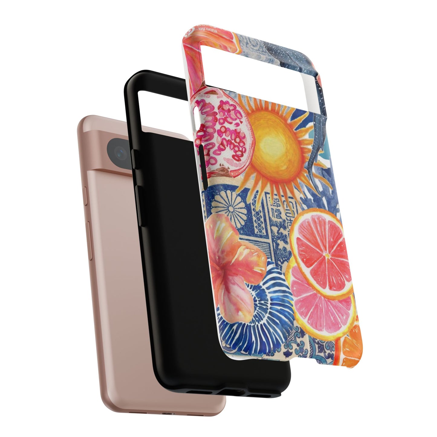 Tough Cases — Tropical Citrus Sun & Dolphin Phone Case