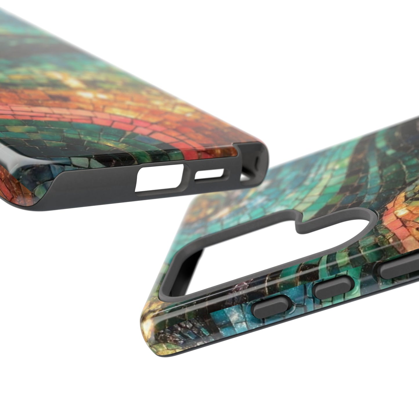 Mosaic Wave Phone Case – Colorful Artistic Tile Design Tough Case