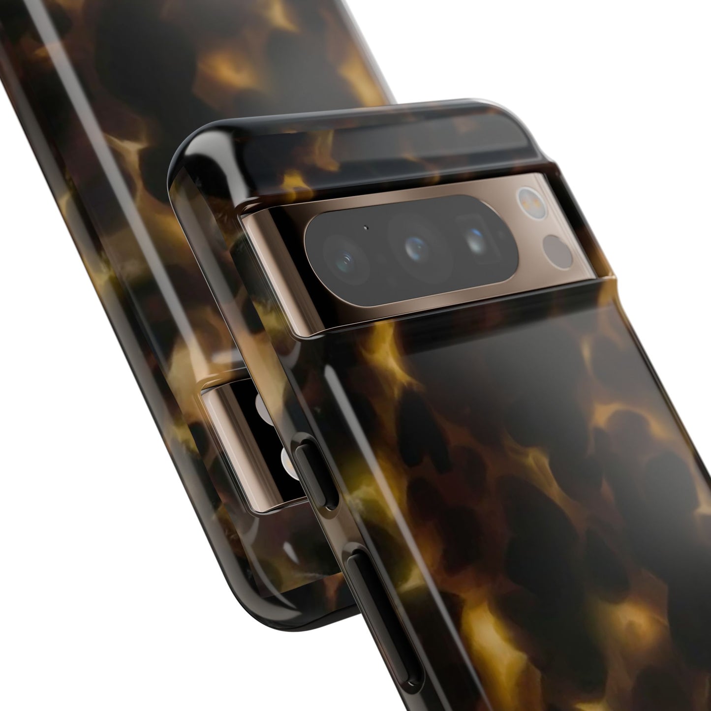 Tortoiseshell Phone Case — Protective Tough Case with Classic Brown Pattern