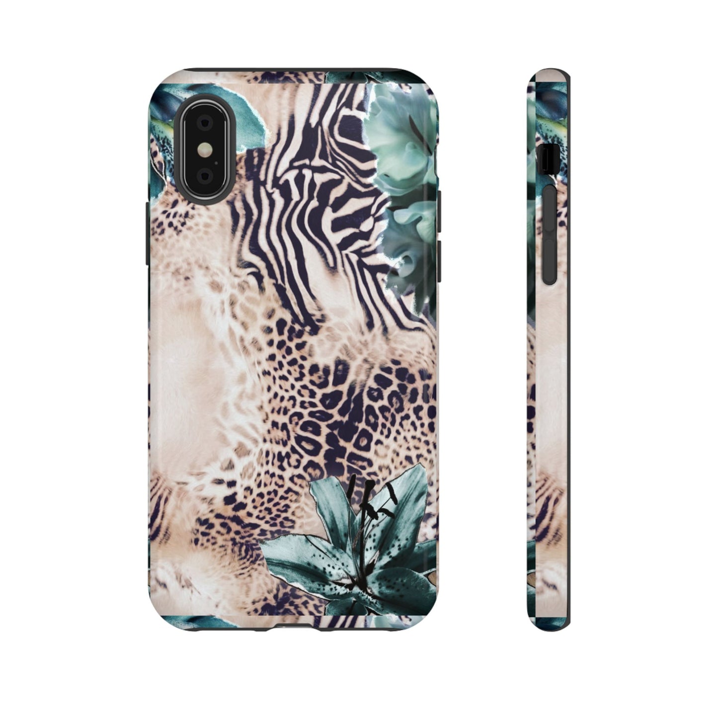 Tough Cases - Tropical Leopard & Zebra Phone Case