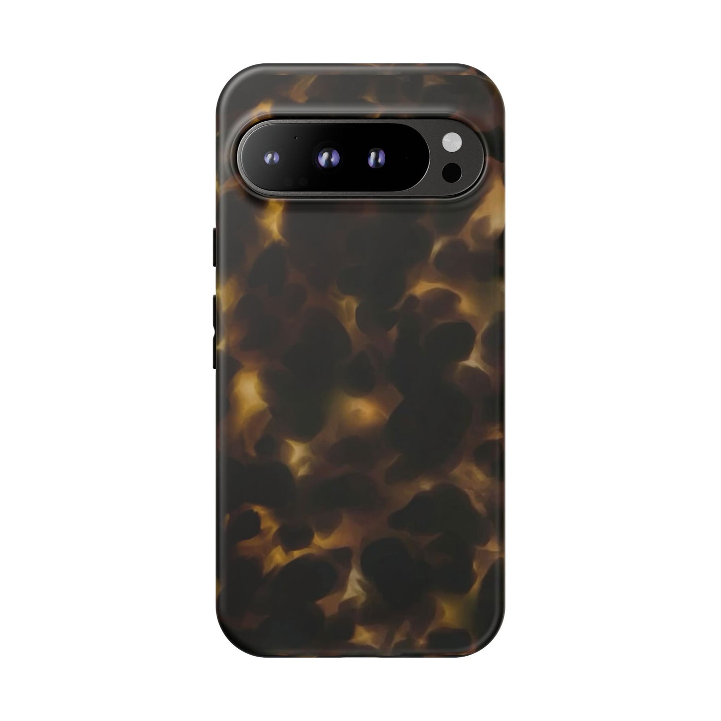 Tortoiseshell Phone Case — Protective Tough Case with Classic Brown Pattern