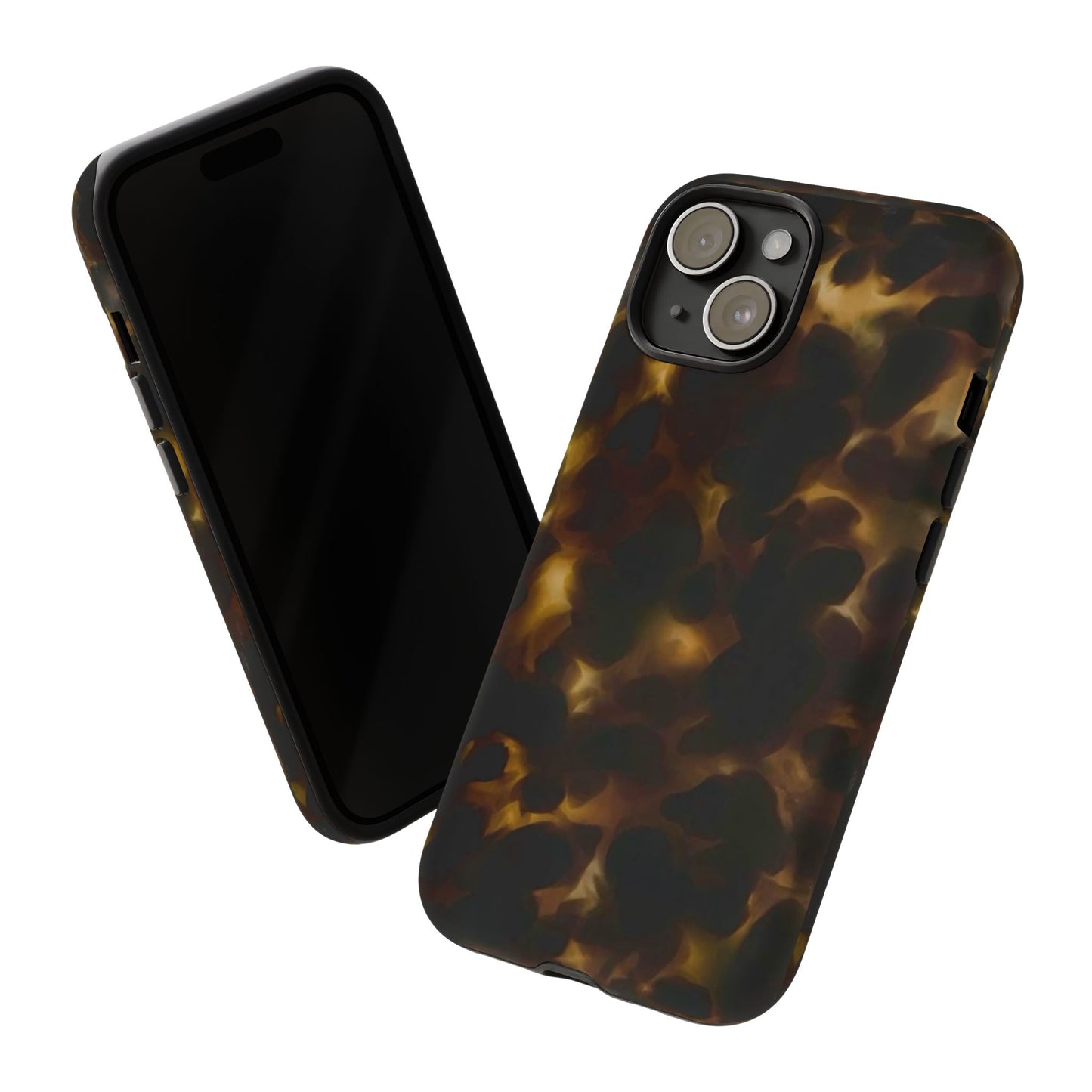 Tortoiseshell Phone Case — Protective Tough Case with Classic Brown Pattern