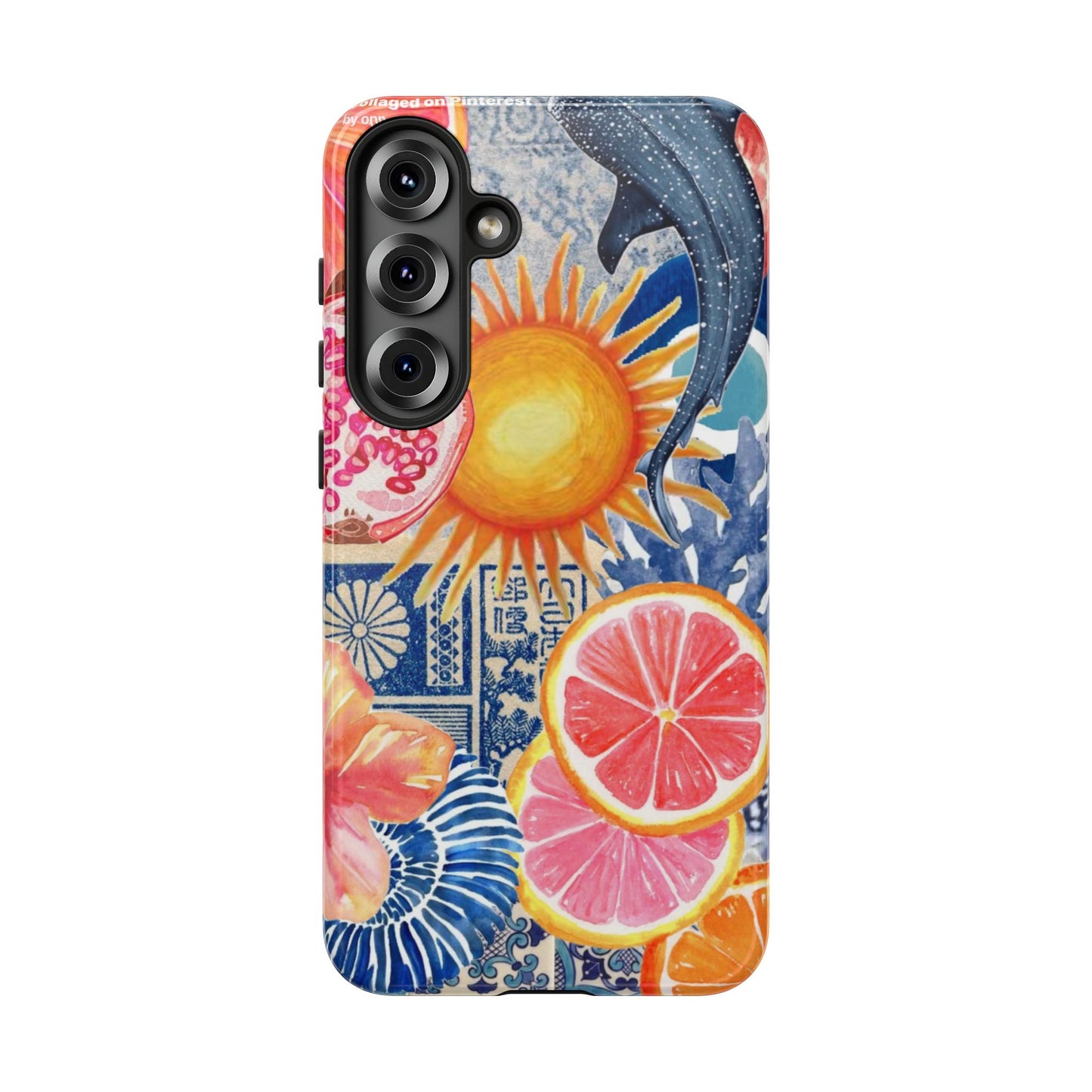 Tough Cases — Tropical Citrus Sun & Dolphin Phone Case