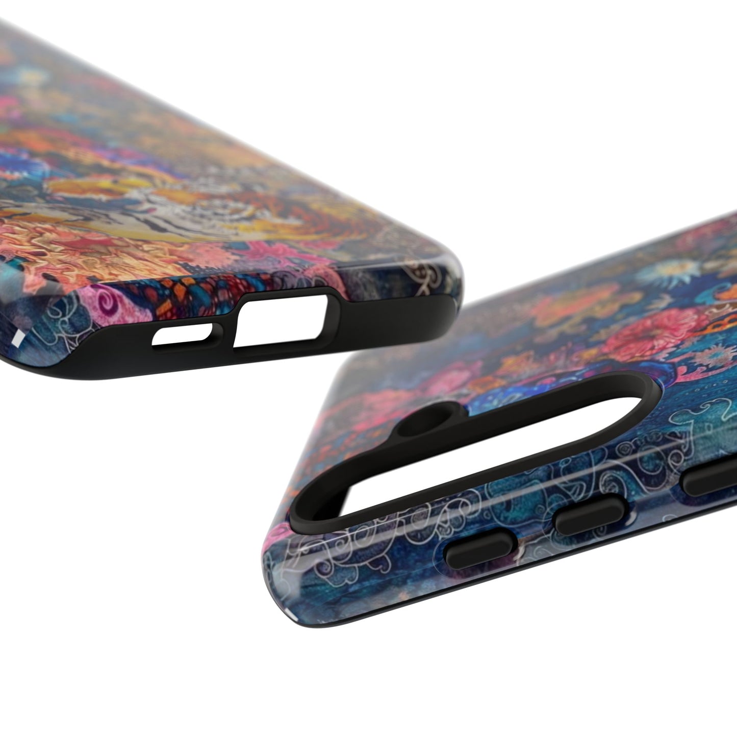 Phone Case - Colorful Floral Tiger Tough Case