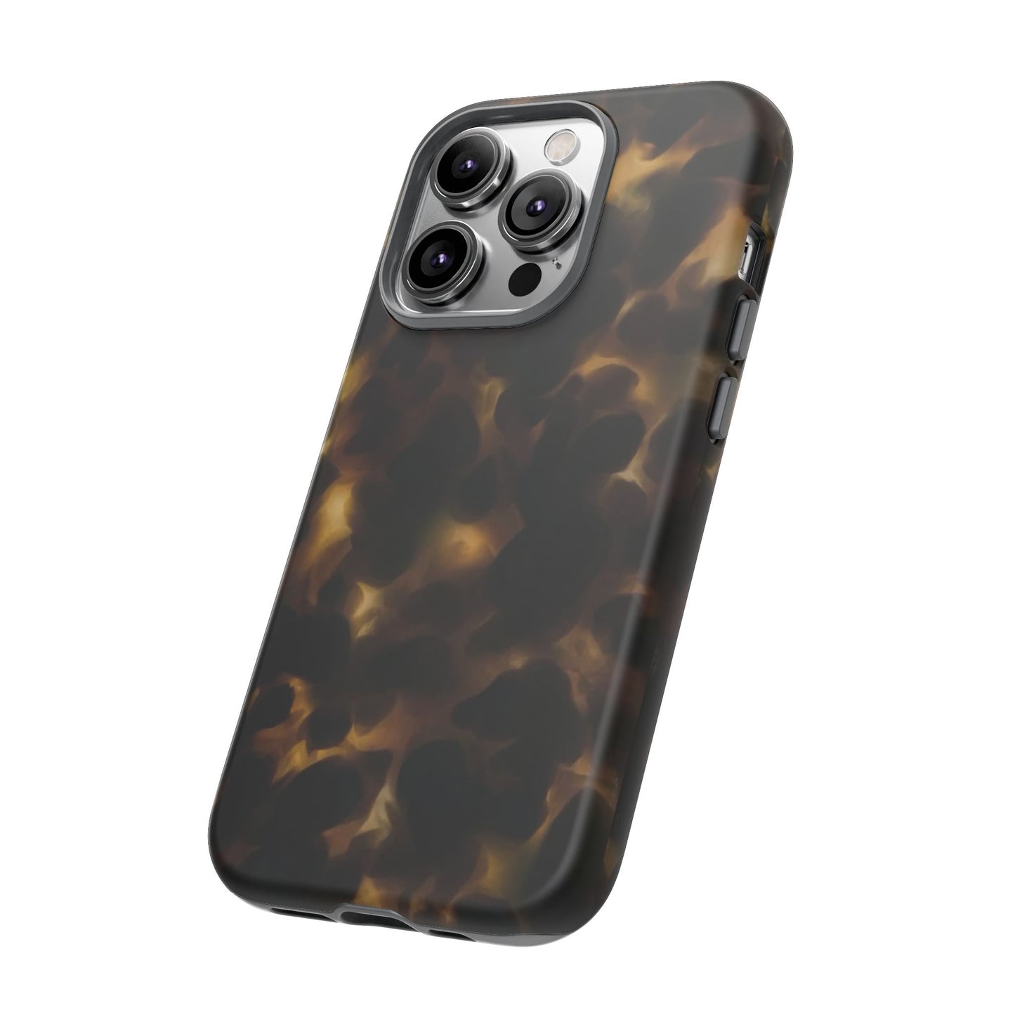 Tortoiseshell Phone Case — Protective Tough Case with Classic Brown Pattern