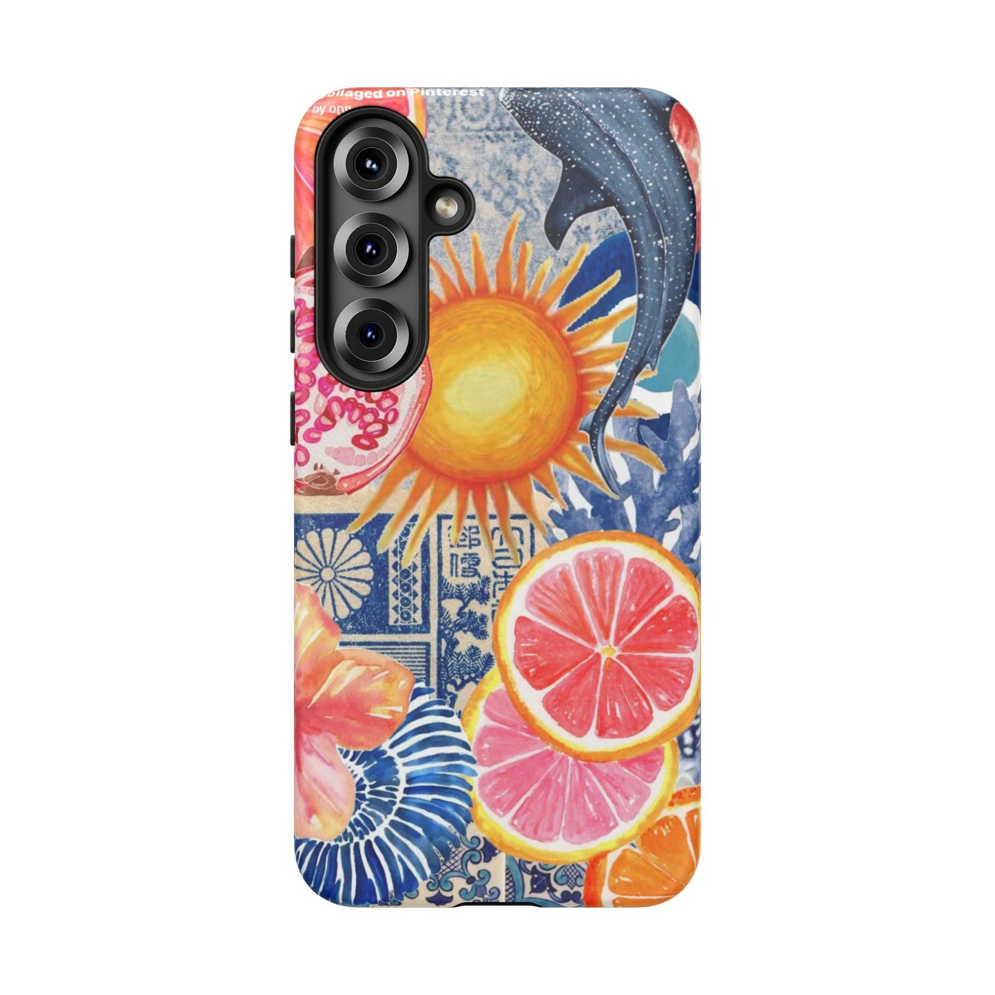 Tough Cases — Tropical Citrus Sun & Dolphin Phone Case