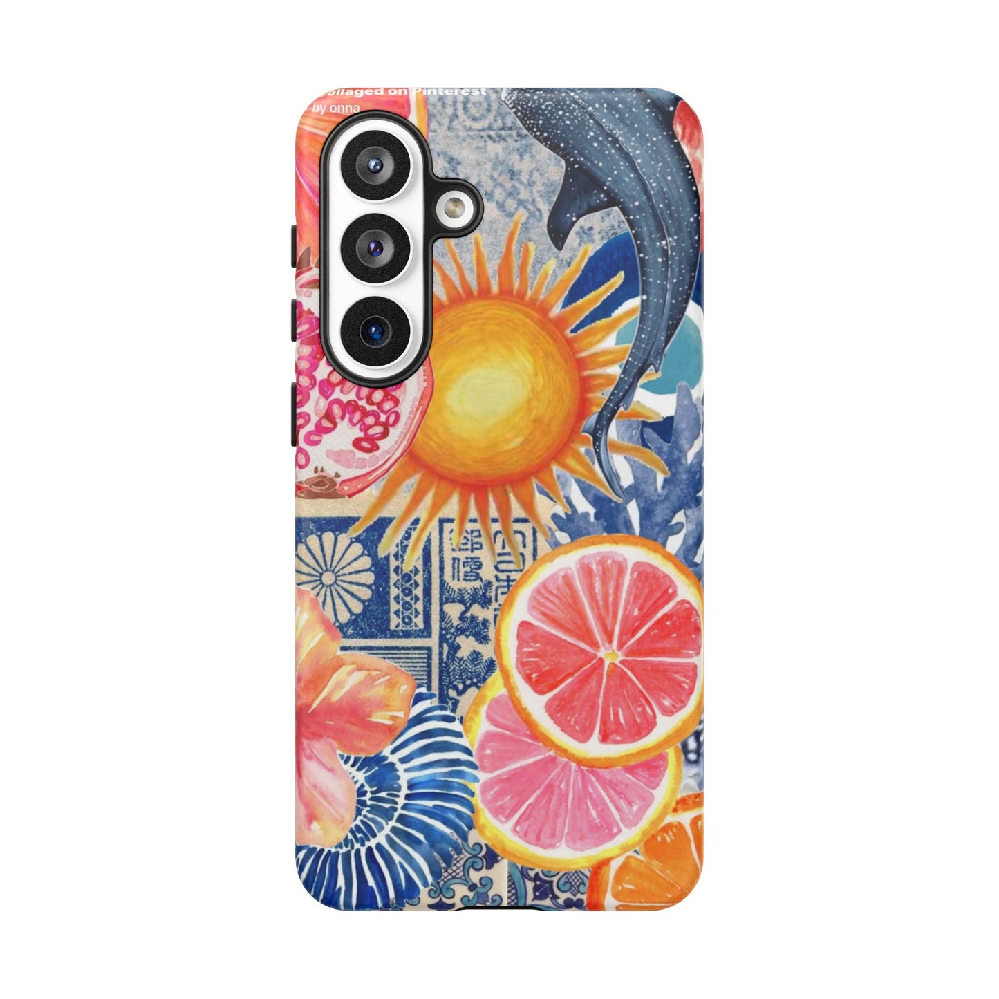 Tough Cases — Tropical Citrus Sun & Dolphin Phone Case