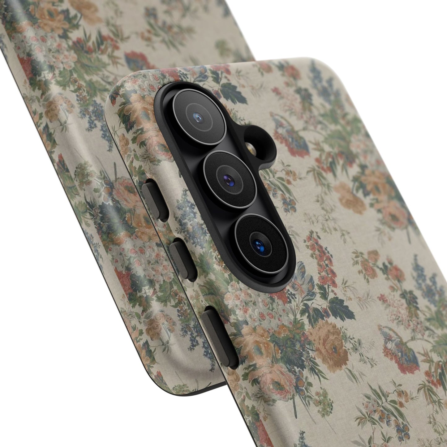 Floral Vintage Tough Phone Case – Antique Rose Pattern