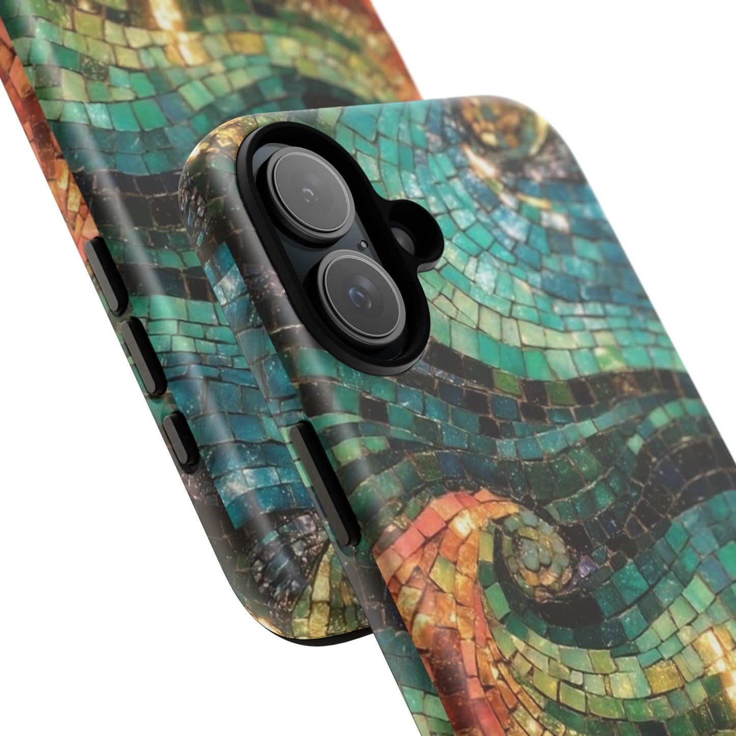 Mosaic Wave Phone Case – Colorful Artistic Tile Design Tough Case