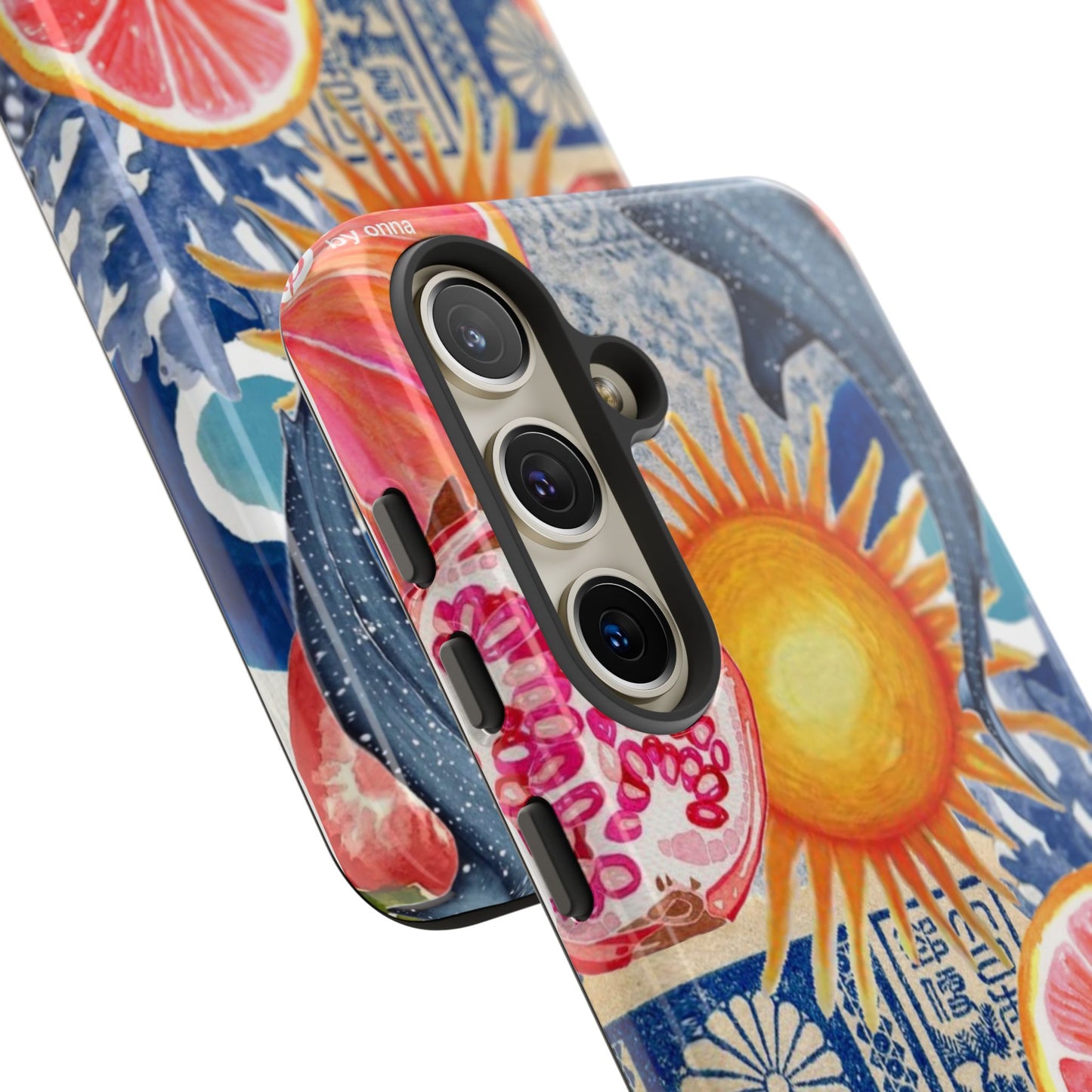Tough Cases — Tropical Citrus Sun & Dolphin Phone Case
