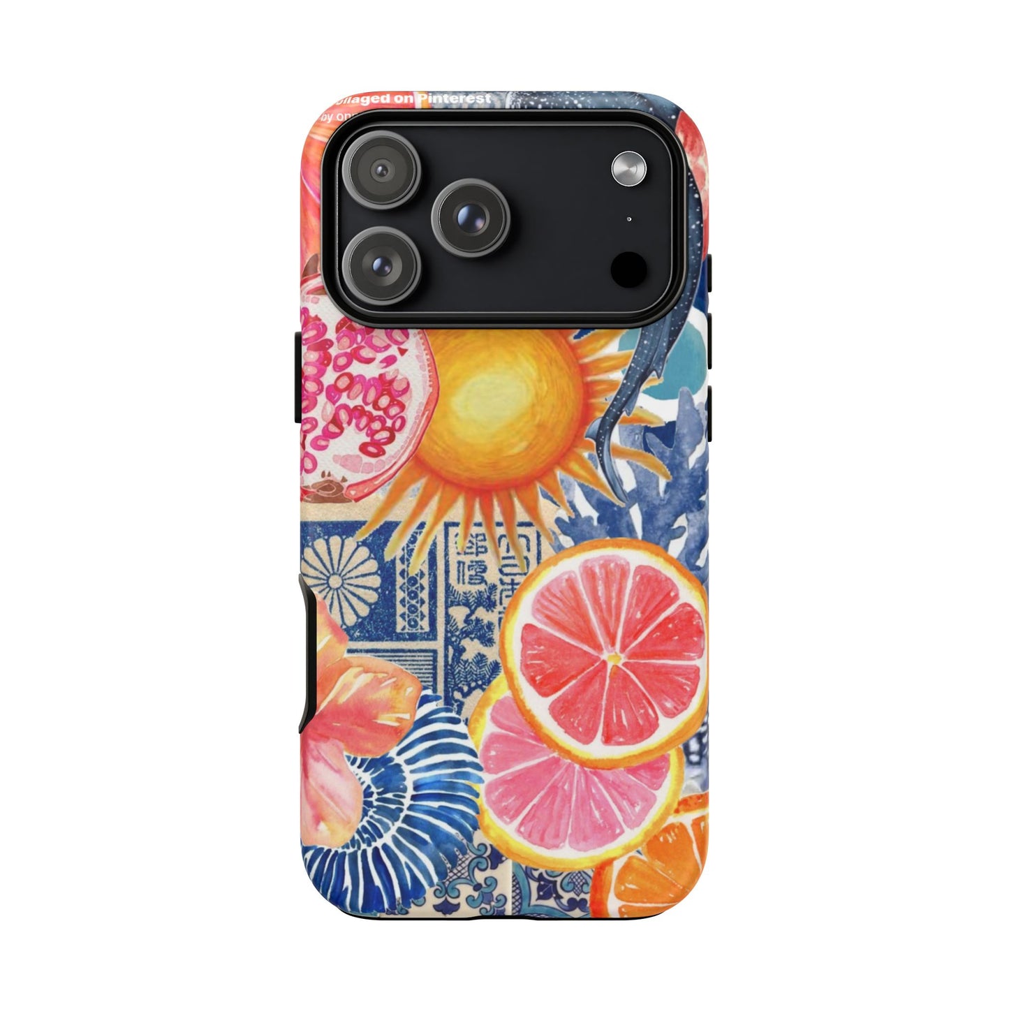 Tough Cases — Tropical Citrus Sun & Dolphin Phone Case