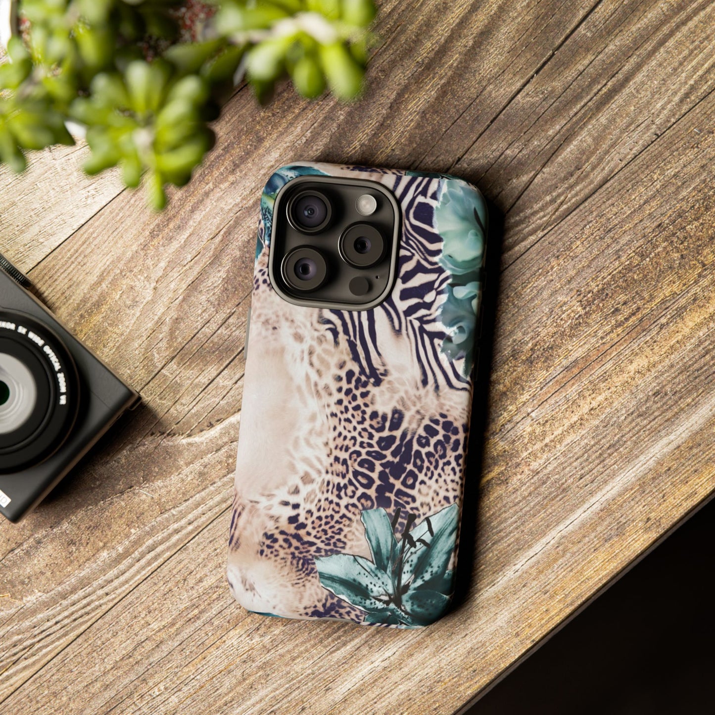 Tough Cases - Tropical Leopard & Zebra Phone Case