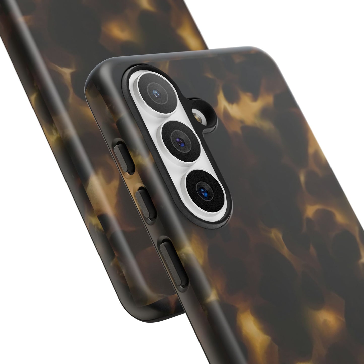 Tortoiseshell Phone Case — Protective Tough Case with Classic Brown Pattern