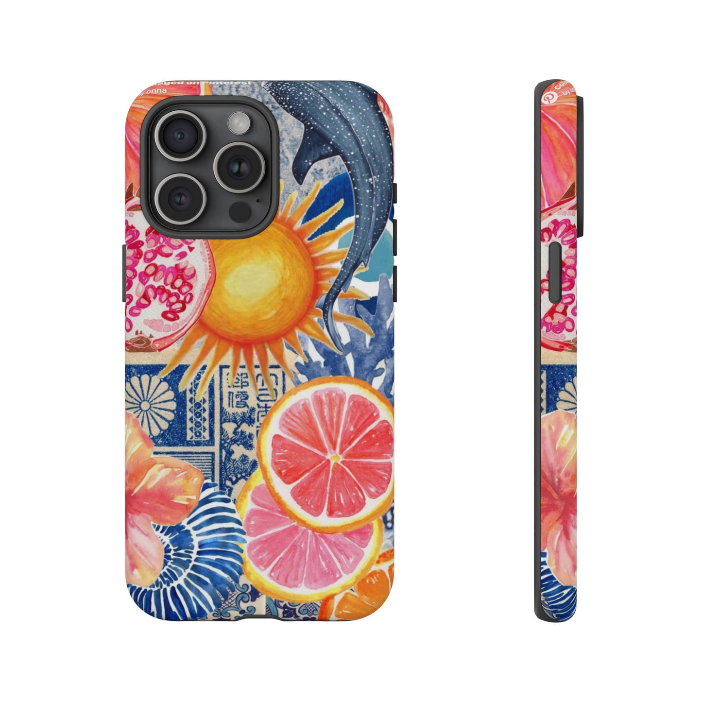 Tough Cases — Tropical Citrus Sun & Dolphin Phone Case