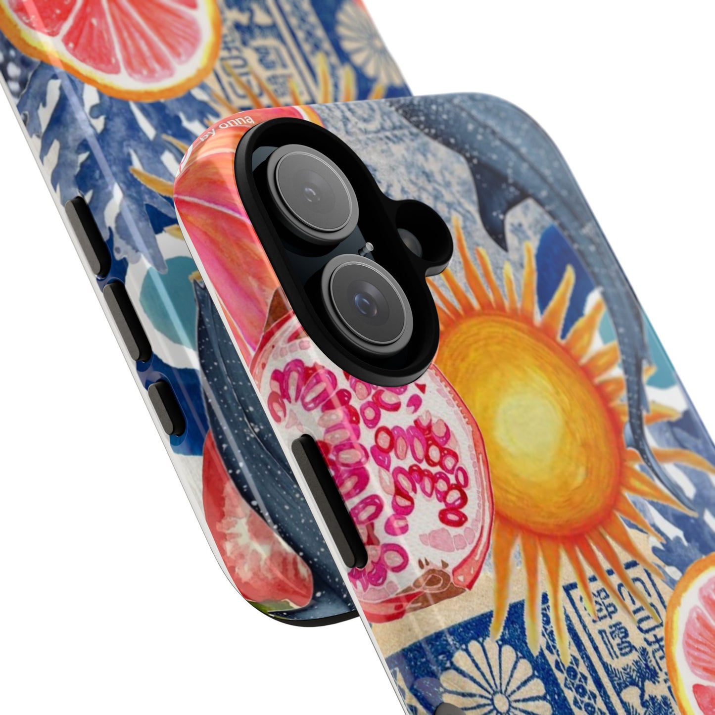 Tough Cases — Tropical Citrus Sun & Dolphin Phone Case