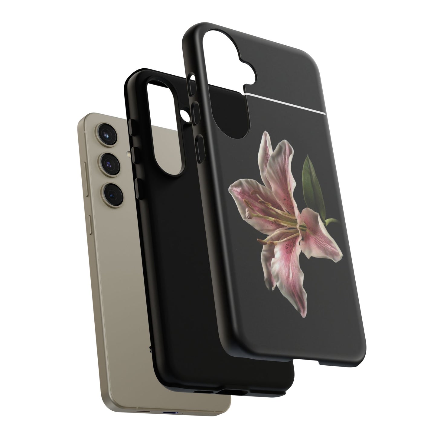 Pink Lily Tough Phone Case — Slim Protective Floral iPhone Cover