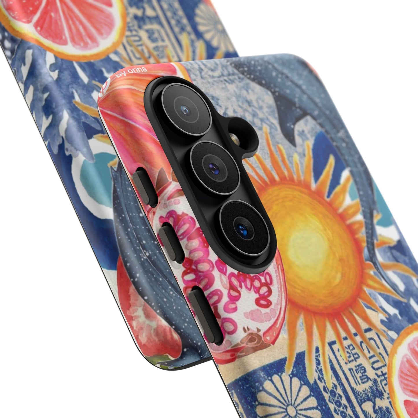Tough Cases — Tropical Citrus Sun & Dolphin Phone Case