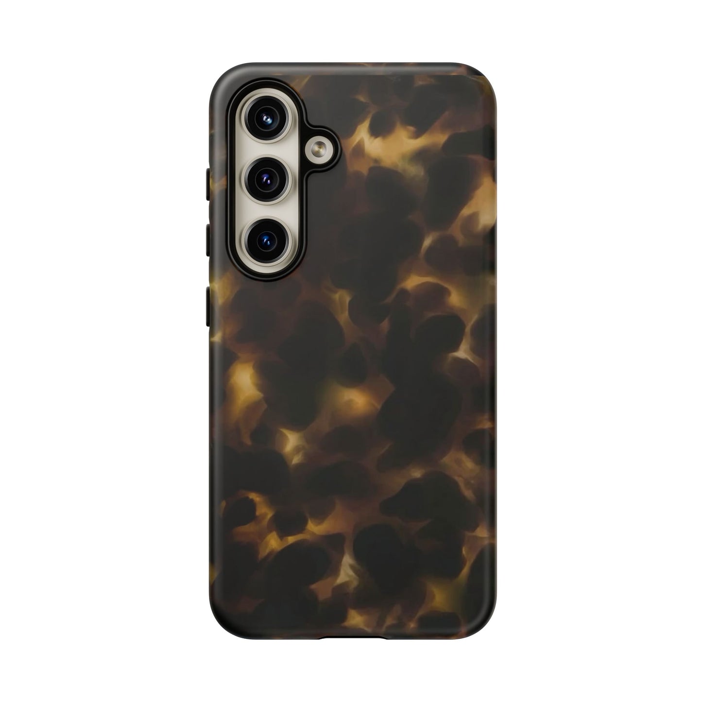 Tortoiseshell Phone Case — Protective Tough Case with Classic Brown Pattern
