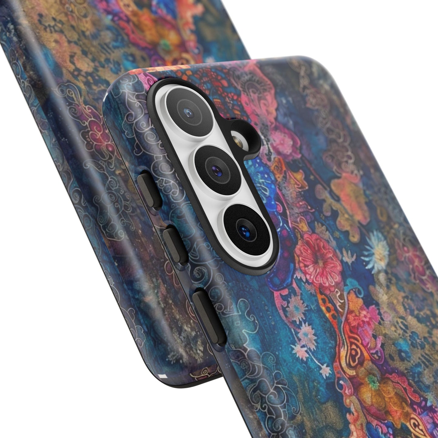 Phone Case - Colorful Floral Tiger Tough Case