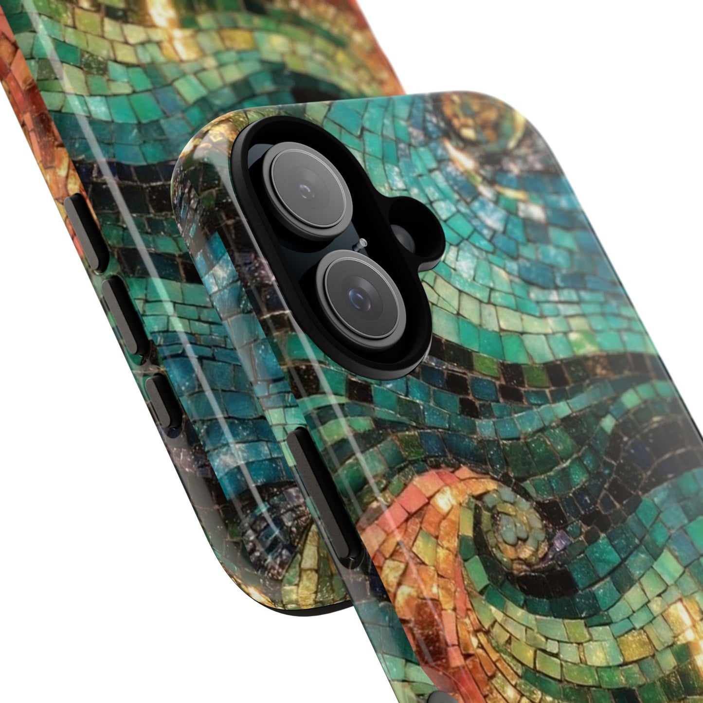 Mosaic Wave Phone Case – Colorful Artistic Tile Design Tough Case