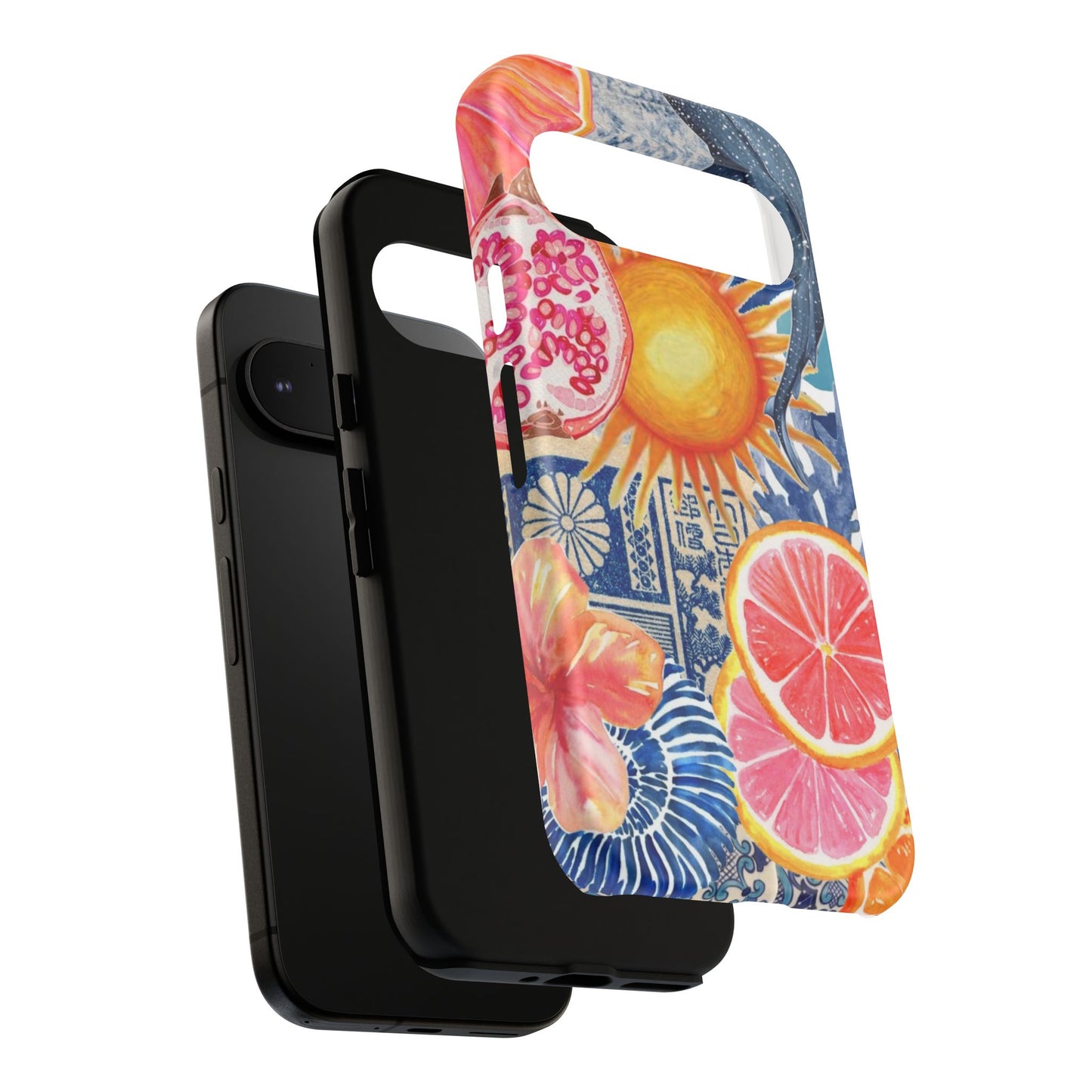 Tough Cases — Tropical Citrus Sun & Dolphin Phone Case
