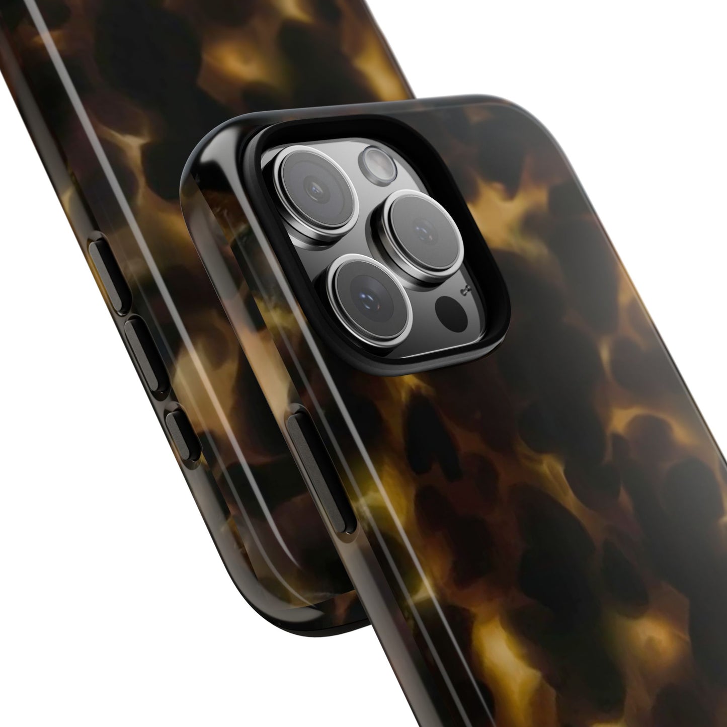 Tortoiseshell Phone Case — Protective Tough Case with Classic Brown Pattern