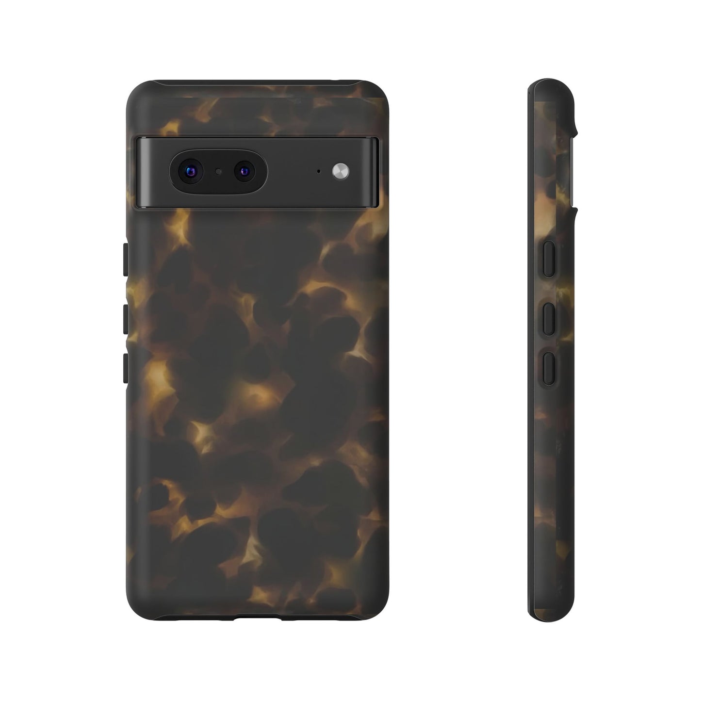 Tortoiseshell Phone Case — Protective Tough Case with Classic Brown Pattern