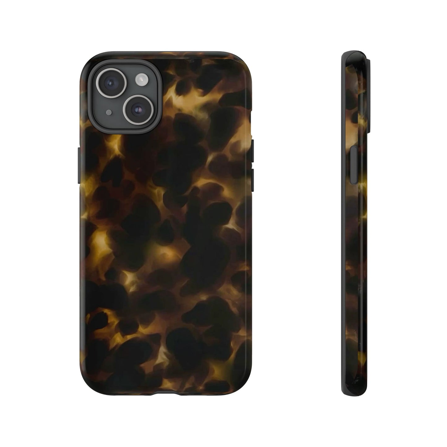 Tortoiseshell Phone Case — Protective Tough Case with Classic Brown Pattern