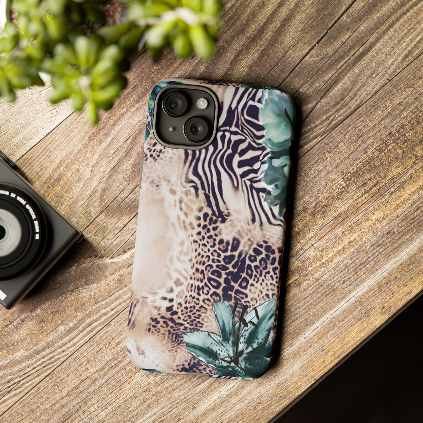Tough Cases - Tropical Leopard & Zebra Phone Case