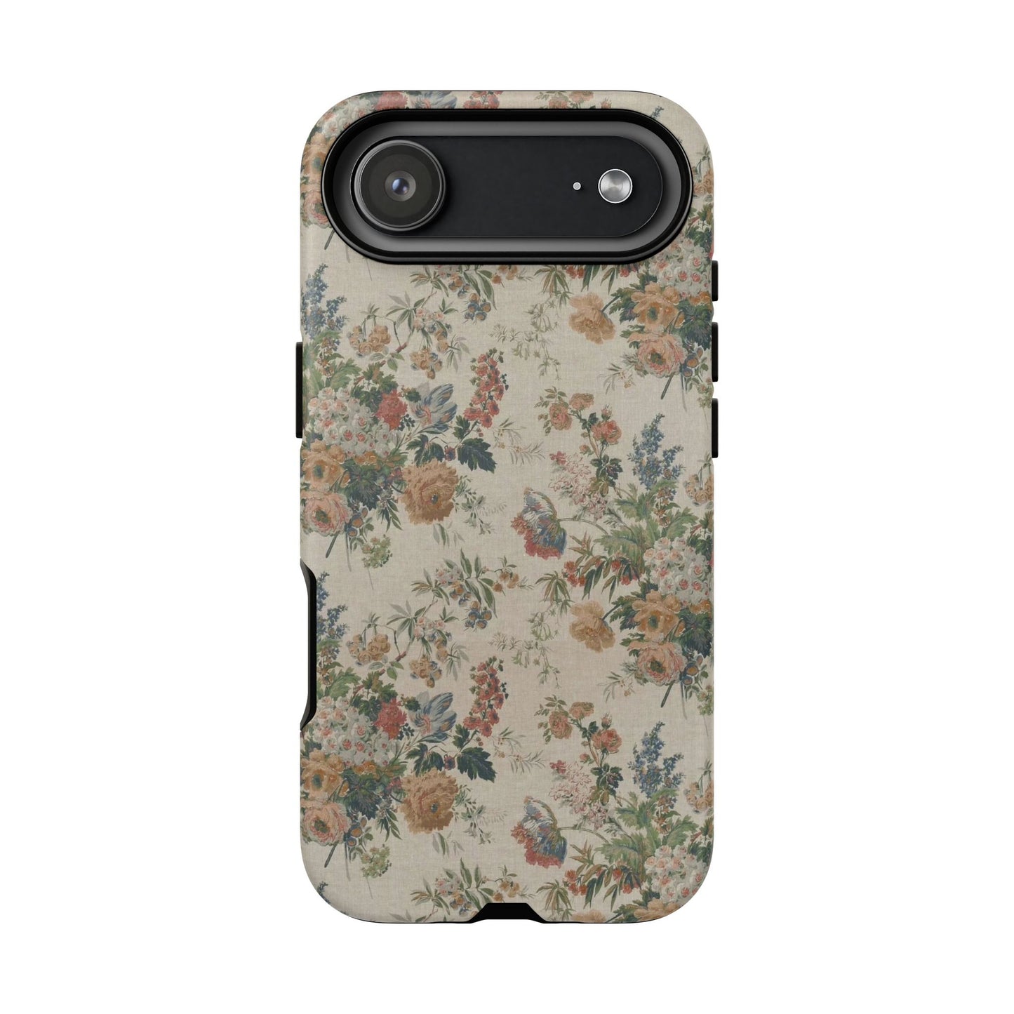 Floral Vintage Tough Phone Case – Antique Rose Pattern