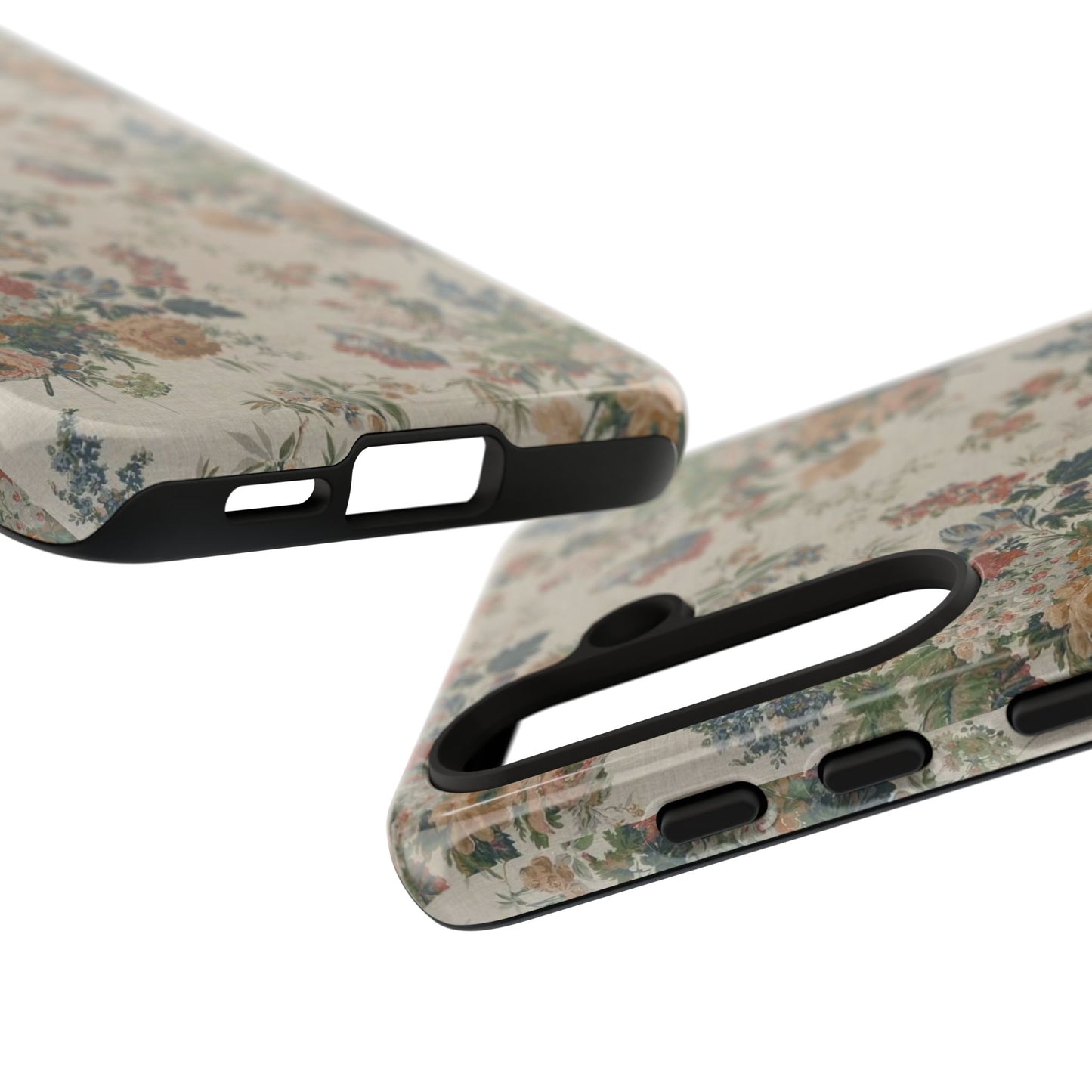 Floral Vintage Tough Phone Case – Antique Rose Pattern