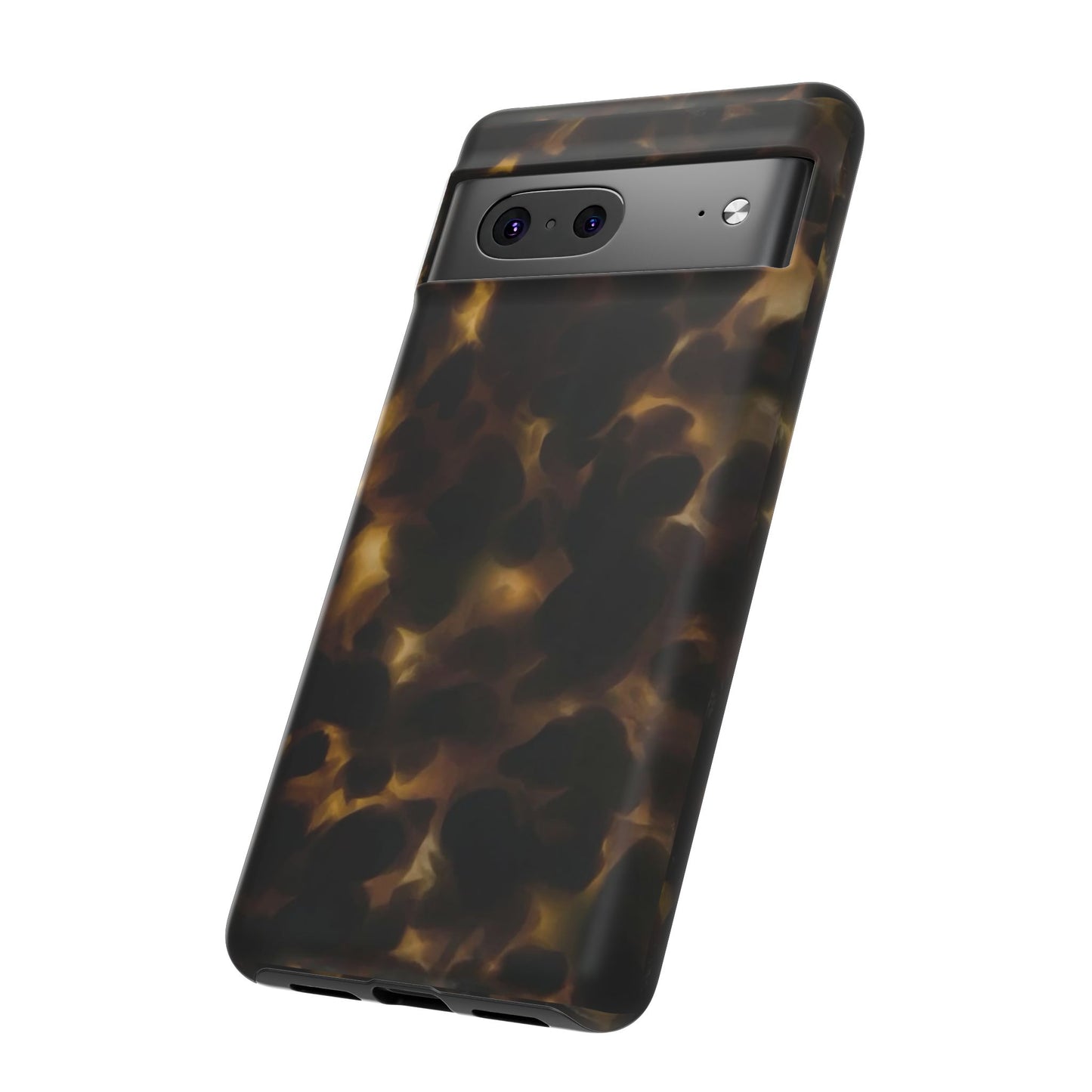 Tortoiseshell Phone Case — Protective Tough Case with Classic Brown Pattern