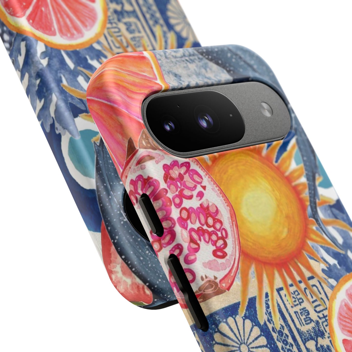 Tough Cases — Tropical Citrus Sun & Dolphin Phone Case