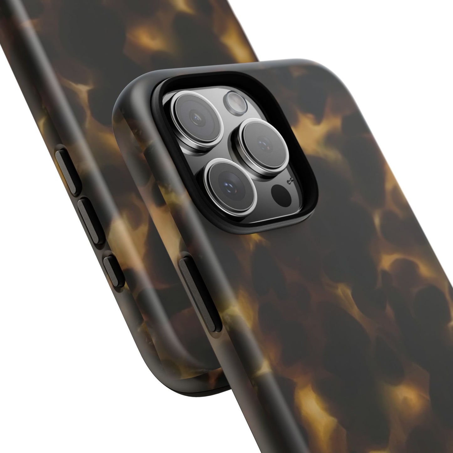 Tortoiseshell Phone Case — Protective Tough Case with Classic Brown Pattern