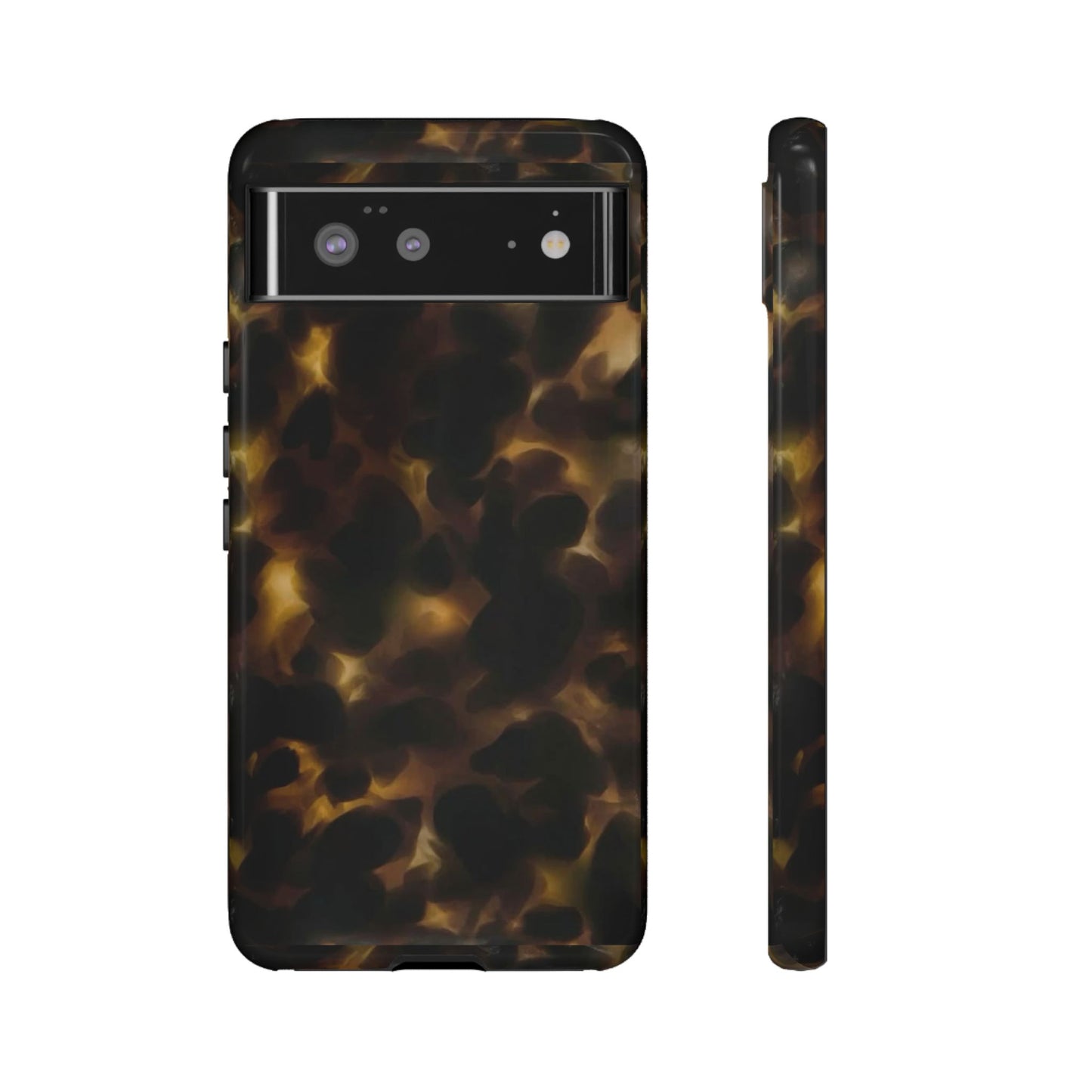 Tortoiseshell Phone Case — Protective Tough Case with Classic Brown Pattern